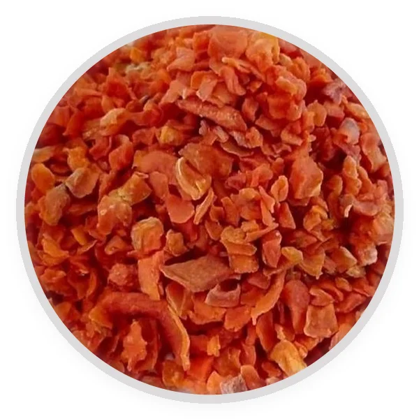 Dehydrated carrot flakes