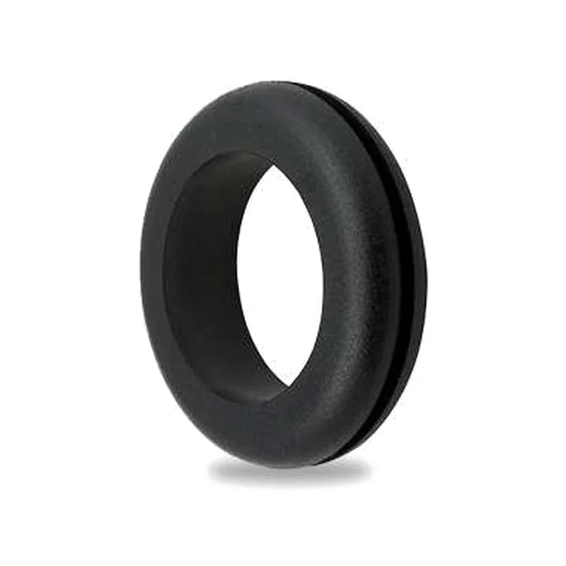 Black rubber grommet